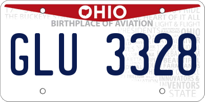 OH license plate GLU3328