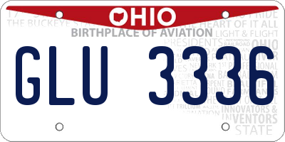 OH license plate GLU3336