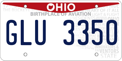 OH license plate GLU3350