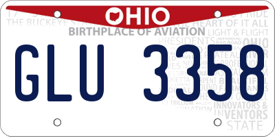 OH license plate GLU3358