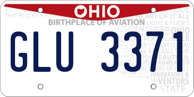 OH license plate GLU3371