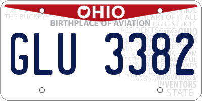 OH license plate GLU3382