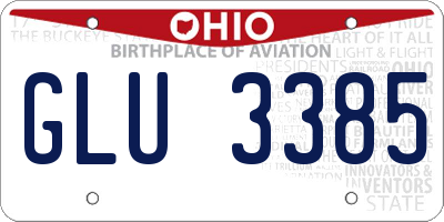 OH license plate GLU3385