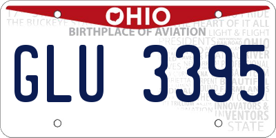 OH license plate GLU3395