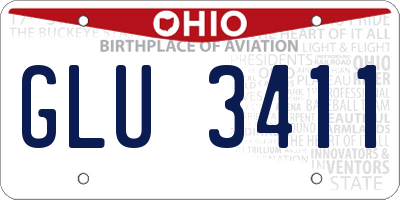 OH license plate GLU3411