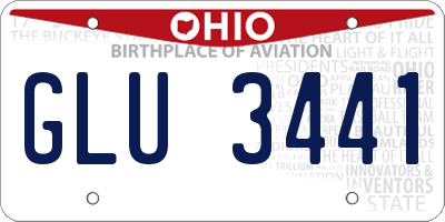 OH license plate GLU3441