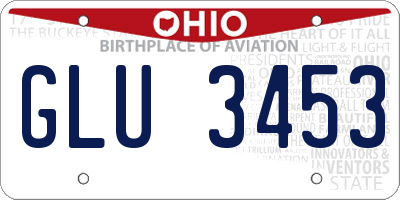 OH license plate GLU3453