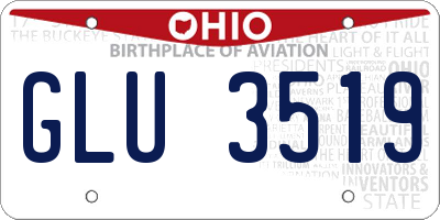OH license plate GLU3519