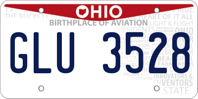 OH license plate GLU3528