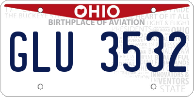 OH license plate GLU3532