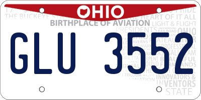 OH license plate GLU3552