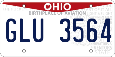 OH license plate GLU3564