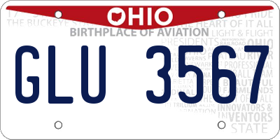 OH license plate GLU3567