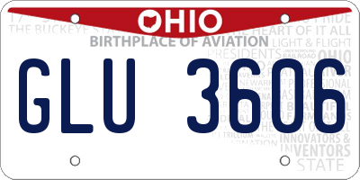 OH license plate GLU3606