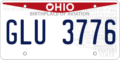 OH license plate GLU3776
