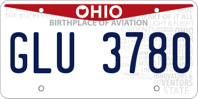 OH license plate GLU3780