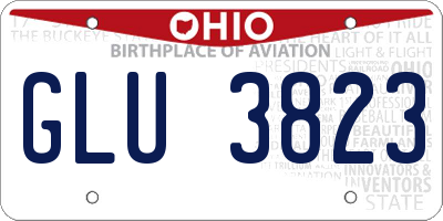 OH license plate GLU3823