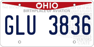 OH license plate GLU3836