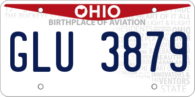 OH license plate GLU3879
