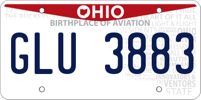 OH license plate GLU3883