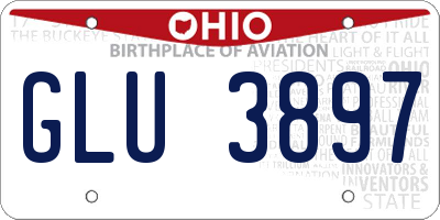 OH license plate GLU3897