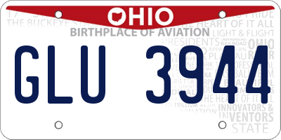 OH license plate GLU3944