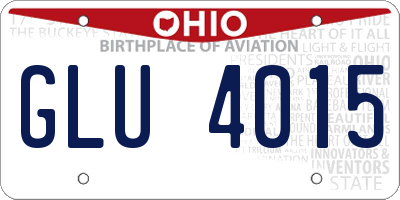 OH license plate GLU4015