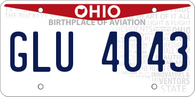 OH license plate GLU4043