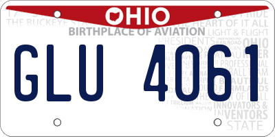 OH license plate GLU4061