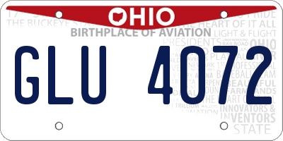 OH license plate GLU4072