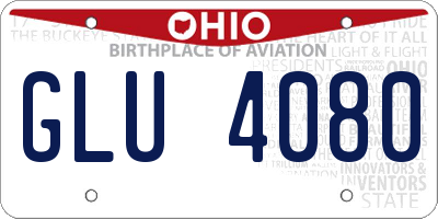 OH license plate GLU4080