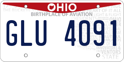 OH license plate GLU4091