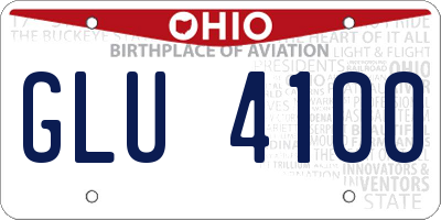 OH license plate GLU4100