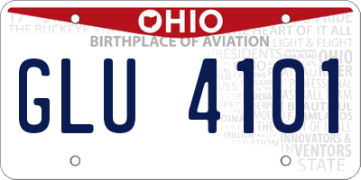 OH license plate GLU4101