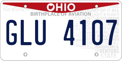 OH license plate GLU4107