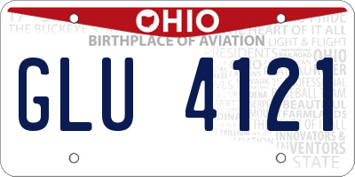 OH license plate GLU4121