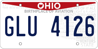 OH license plate GLU4126