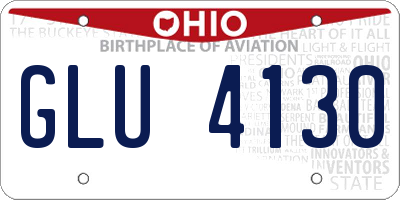 OH license plate GLU4130