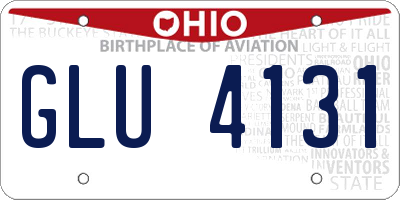 OH license plate GLU4131