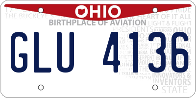 OH license plate GLU4136