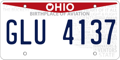 OH license plate GLU4137