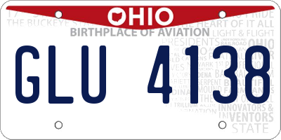 OH license plate GLU4138