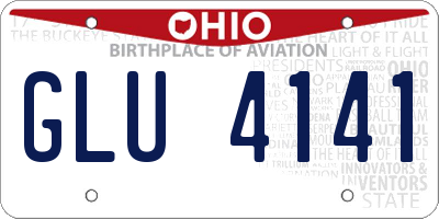 OH license plate GLU4141