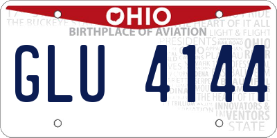OH license plate GLU4144