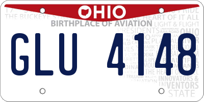 OH license plate GLU4148