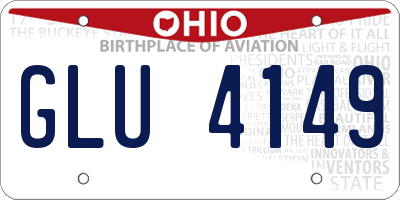 OH license plate GLU4149