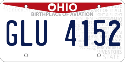 OH license plate GLU4152