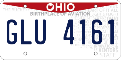 OH license plate GLU4161