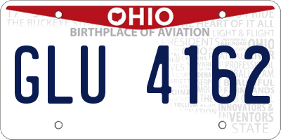 OH license plate GLU4162