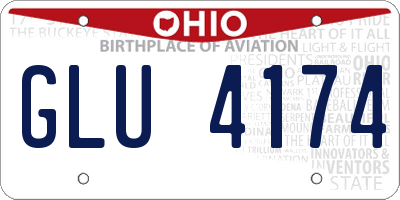 OH license plate GLU4174